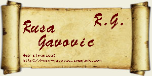 Rusa Gavović vizit kartica